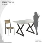 Conjunto Sala De Jantar Mesa 120x90cm Base Império Tampo Mdf