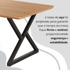 Conjunto Sala De Jantar Mesa 120x90cm Base Império Tampo Mdf