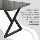 Conjunto Sala De Jantar Mesa 120x90cm Base Império Tampo Mdf