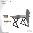 Conjunto Sala De Jantar Mesa 120x90cm Base Império Tampo Mdf