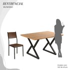 Conjunto Sala De Jantar Mesa 120x90cm Base Império Tampo Mdf