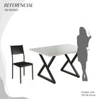 Conjunto Sala De Jantar Mesa 120x90cm Base Império Tampo Mdf