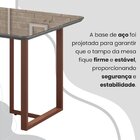 Conjunto Sala De Jantar Mesa 120x90cm Base Lunna Tampo Mdf Co