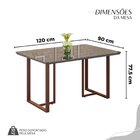 Conjunto Sala De Jantar Mesa 120x90cm Base Lunna Tampo Mdf Co