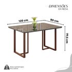 Conjunto Sala De Jantar Mesa 120x90cm Base Lunna Tampo Mdf Co