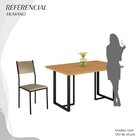 Conjunto Sala De Jantar Mesa 120x90cm Base Lunna Tampo Mdf Fl