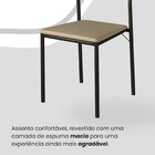 Conjunto Sala De Jantar Mesa 120x90cm Base Lunna Tampo Mdf Fl