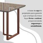 Conjunto Sala De Jantar Mesa 120x90cm Base Lunna Tampo Mdf La