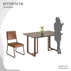 Conjunto Sala De Jantar Mesa 120x90cm Base Lunna Tampo Mdf La