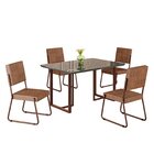 Conjunto Sala De Jantar Mesa 120x90cm Base Lunna Tampo Mdf La