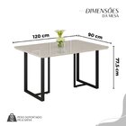 Conjunto Sala De Jantar Mesa 120x90cm Base Lunna Tampo Mdf La