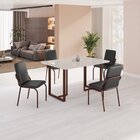 Conjunto Sala De Jantar Mesa 120x90cm Base Lunna Tampo Mdf La