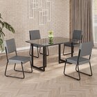 Conjunto Sala De Jantar Mesa 120x90cm Base Lunna Tampo Mdf La