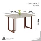 Conjunto Sala De Jantar Mesa 120x90cm Base Lunna Tampo Mdf La