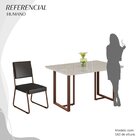 Conjunto Sala De Jantar Mesa 120x90cm Base Lunna Tampo Mdf La