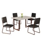 Conjunto Sala De Jantar Mesa 120x90cm Base Lunna Tampo Mdf La