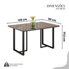 Conjunto Sala De Jantar Mesa 120x90cm Base Lunna Tampo Mdf La