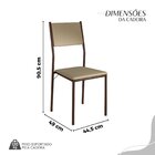 Conjunto Sala De Jantar Mesa 120x90cm Base Lunna Tampo Mdf La