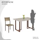 Conjunto Sala De Jantar Mesa 120x90cm Base Lunna Tampo Mdf La