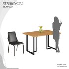 Conjunto Sala De Jantar Mesa 120x90cm Base Lunna Tampo Mdf Ma