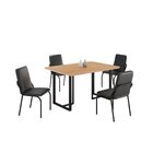 Conjunto Sala De Jantar Mesa 120x90cm Base Lunna Tampo Mdf Ma