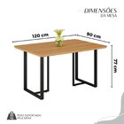 Conjunto Sala De Jantar Mesa 120x90cm Base Lunna Tampo Mdf Ma