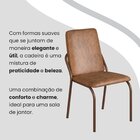 Conjunto Sala De Jantar Mesa 120x90cm Base Lunna Tampo Mdf Ma