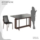 Conjunto Sala De Jantar Mesa 120x90cm Base Pérola Tampo Mdf C