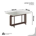 Conjunto Sala De Jantar Mesa 120x90cm Base Pérola Tampo Mdf C