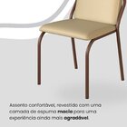 Conjunto Sala De Jantar Mesa 120x90cm Base Pérola Tampo Mdf C