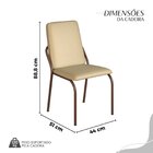 Conjunto Sala De Jantar Mesa 120x90cm Base Pérola Tampo Mdf C