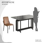 Conjunto Sala De Jantar Mesa 120x90cm Base Pérola Tampo Mdf C