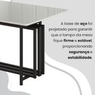 Conjunto Sala De Jantar Mesa 120x90cm Base Pérola Tampo Mdf C