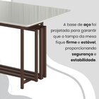 Conjunto Sala De Jantar Mesa 120x90cm Base Pérola Tampo Mdf C
