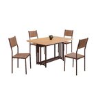 Conjunto Sala De Jantar Mesa 120x90cm Base Pérola Tampo Mdf F