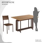 Conjunto Sala De Jantar Mesa 120x90cm Base Pérola Tampo Mdf F