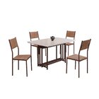 Conjunto Sala De Jantar Mesa 120x90cm Base Pérola Tampo Mdf L