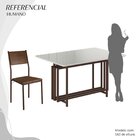 Conjunto Sala De Jantar Mesa 120x90cm Base Pérola Tampo Mdf L