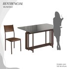 Conjunto Sala De Jantar Mesa 120x90cm Base Pérola Tampo Mdf L