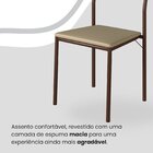 Conjunto Sala De Jantar Mesa 120x90cm Base Pérola Tampo Mdf L