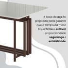 Conjunto Sala De Jantar Mesa 120x90cm Base Pérola Tampo Mdf L