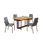 Conjunto Sala De Jantar Mesa 120x90cm Base Pérola Tampo Mdf M