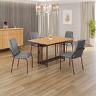 Conjunto Sala De Jantar Mesa 120x90cm Base Pérola Tampo Mdf M