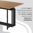 Conjunto Sala De Jantar Mesa 120x90cm Base Pérola Tampo Mdf M