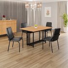 Conjunto Sala De Jantar Mesa 120x90cm Base Pérola Tampo Mdf M