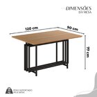 Conjunto Sala De Jantar Mesa 120x90cm Base Pérola Tampo Mdf N