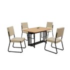 Conjunto Sala De Jantar Mesa 120x90cm Base Pérola Tampo Mdf N