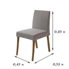 Conjunto Sala De Jantar Mesa 120x90cm Vidro Com 4 Cadeiras Ág