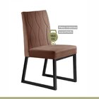 Conjunto Sala De Jantar Mesa 135cm Tampo Mdf Vidro 4 Cadeiras