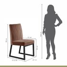 Conjunto Sala De Jantar Mesa 135cm Tampo Mdf Vidro 4 Cadeiras